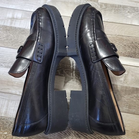 Coach Leah Loafer Black Leather Size 11 - Picture 7 of 11